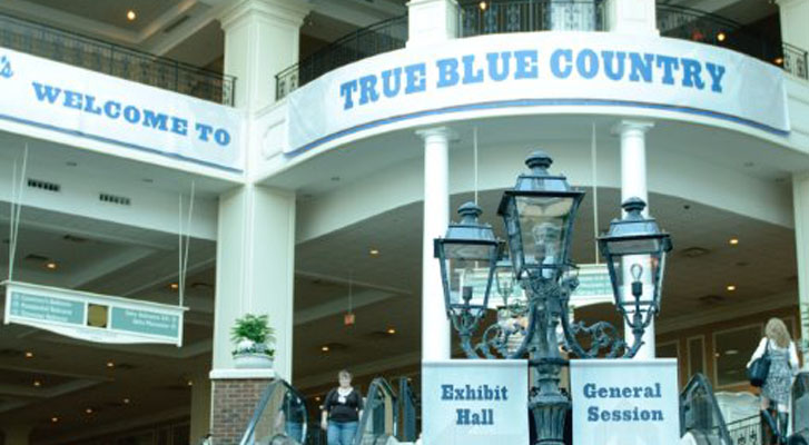 Image: True Blue Country event at convention center. Exibit Halls and General Session. Event branding services by Benchmarc360.